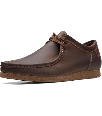 Amazon.com | Clarks Mens Wallabee Evo Waxy Leather Beeswax Shoes